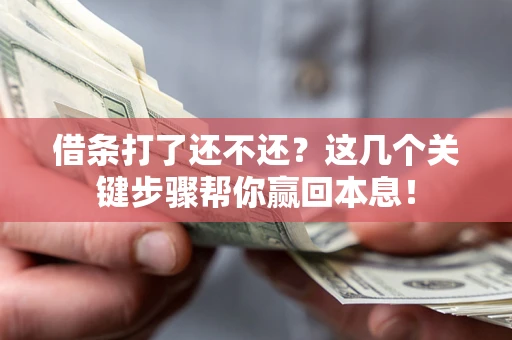 济南借条打了还不还？这几个关键步骤帮你赢回本息！